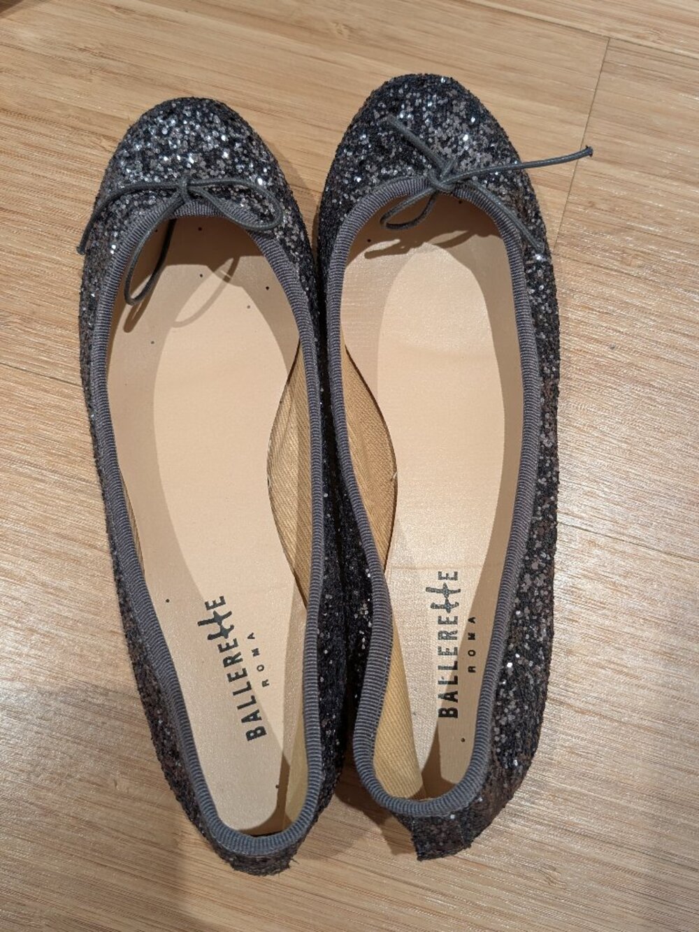 Glitter flats size 38